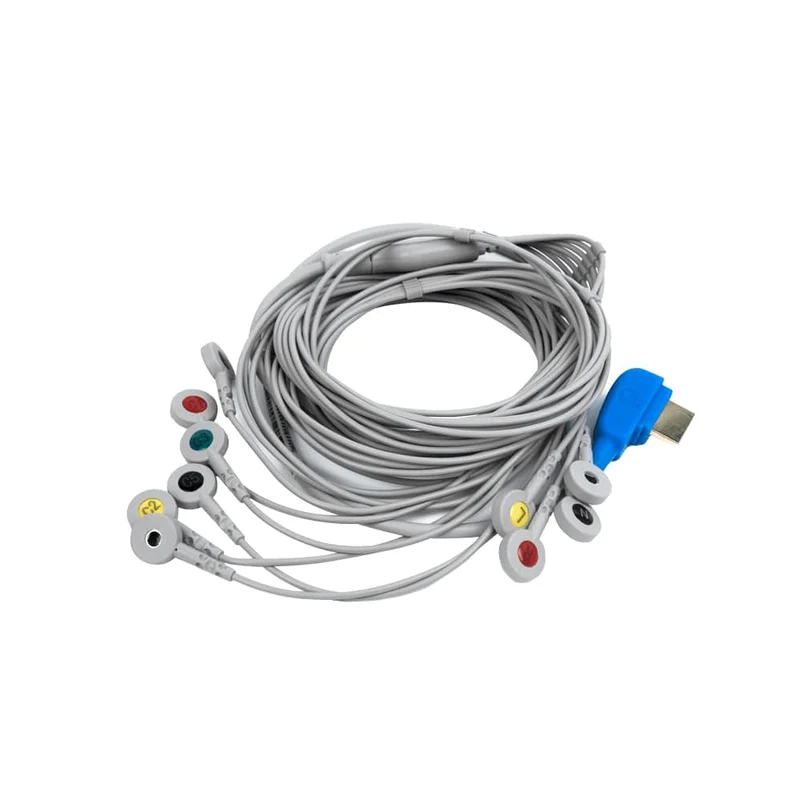 Câbles de connexion d'un appareil ECG de poche à 12 dérivations (câble à pression)
