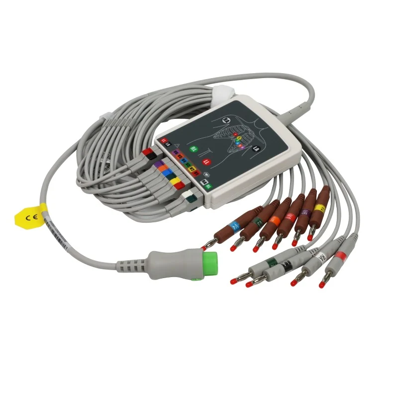 Boîtier d'acquisition ECG Biocare iE6 et fils de dérivation