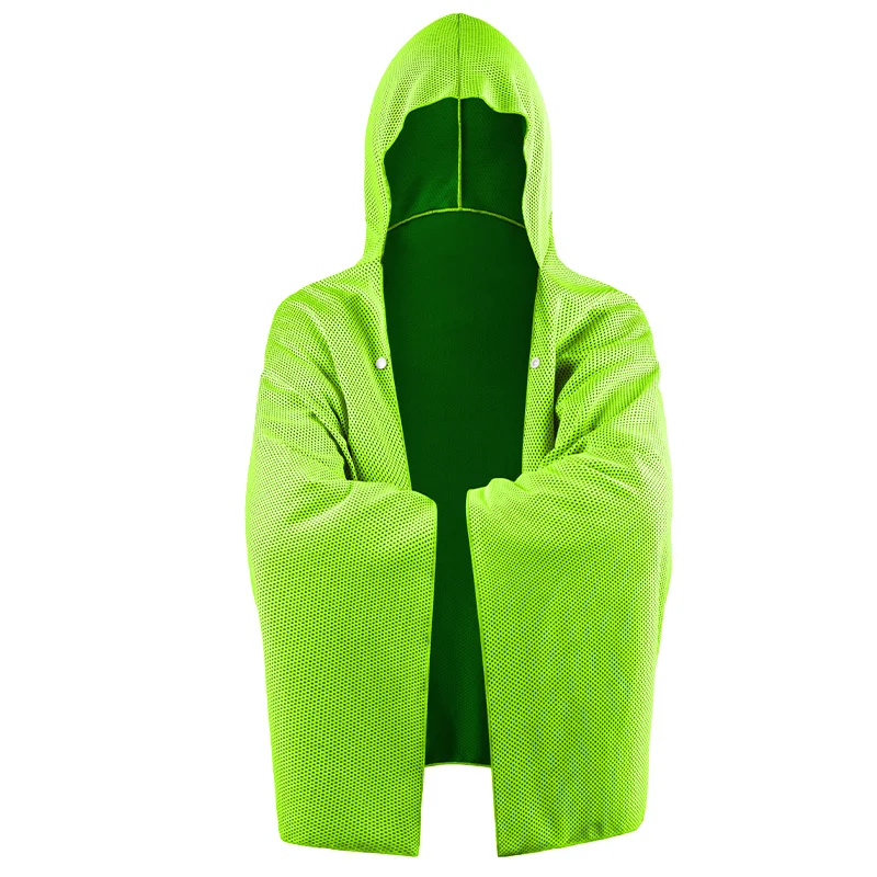 Poncho de Bain Rafraîchissant Multifonctions à Capuche – Serviette XXL Ultra Absorbante