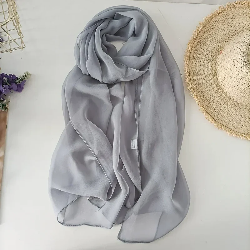 Foulard léger en mousseline de soie - 24 Couleurs