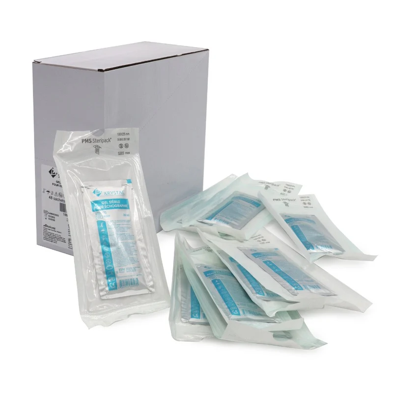 Gel d'échographie stérile Krystal by EDM - sachets stériles à usage unique