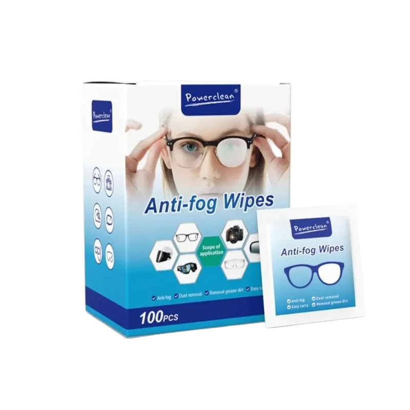 100 Lingettes Nettoyantes Anti-Buée pour Lunettes