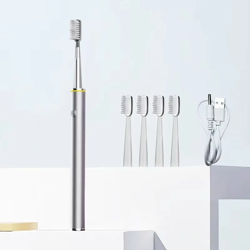 Brosse à Dents Électrique Fine – 4 Têtes Incluses
