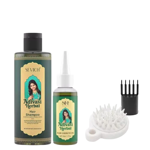 Duo Shampoing & Huile Pousse Accélérée et Anti-Chute - Brosse + Applicateur OFFERTS