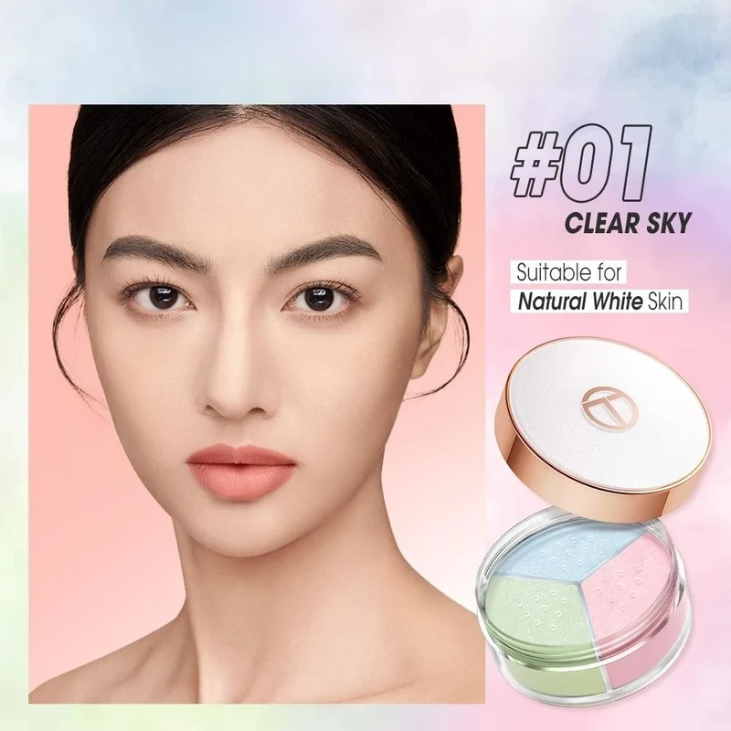 Poudre de Maquillage Correctrice Anti-rougeur