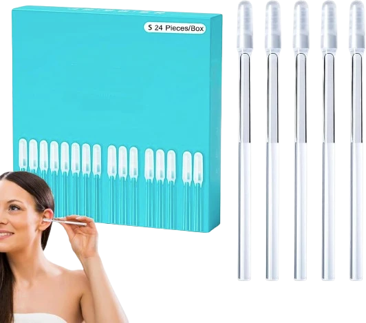 Lot de 24 Cotons-tiges en Silicone Réutilisables