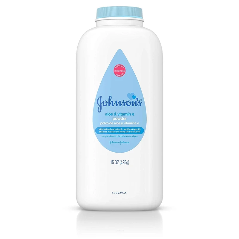 Johnson & Johnson Baby Powder, Pure Cornstarch, with soothing aloe vera and vitamin E, 15 oz