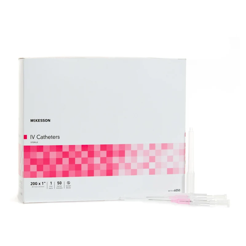McKesson Peripheral IV Catheters – Straight Hub, Non-Blood Control (Non-Safety)