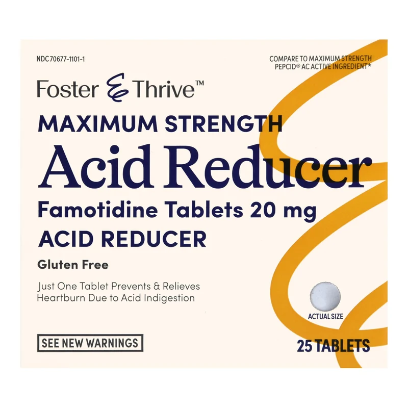 Foster & Thrive™ Antacid Tablets Famotidine 20 mg Strength 25 per box