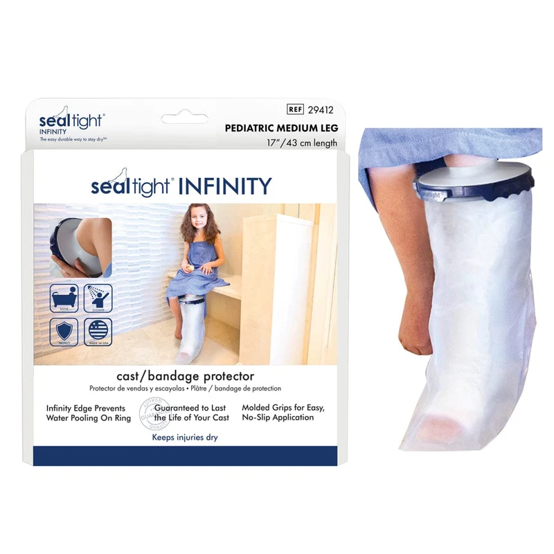 Brownmed Seal-Tight® Infinity Cast Protector, Pediatric, 17" Medium Leg