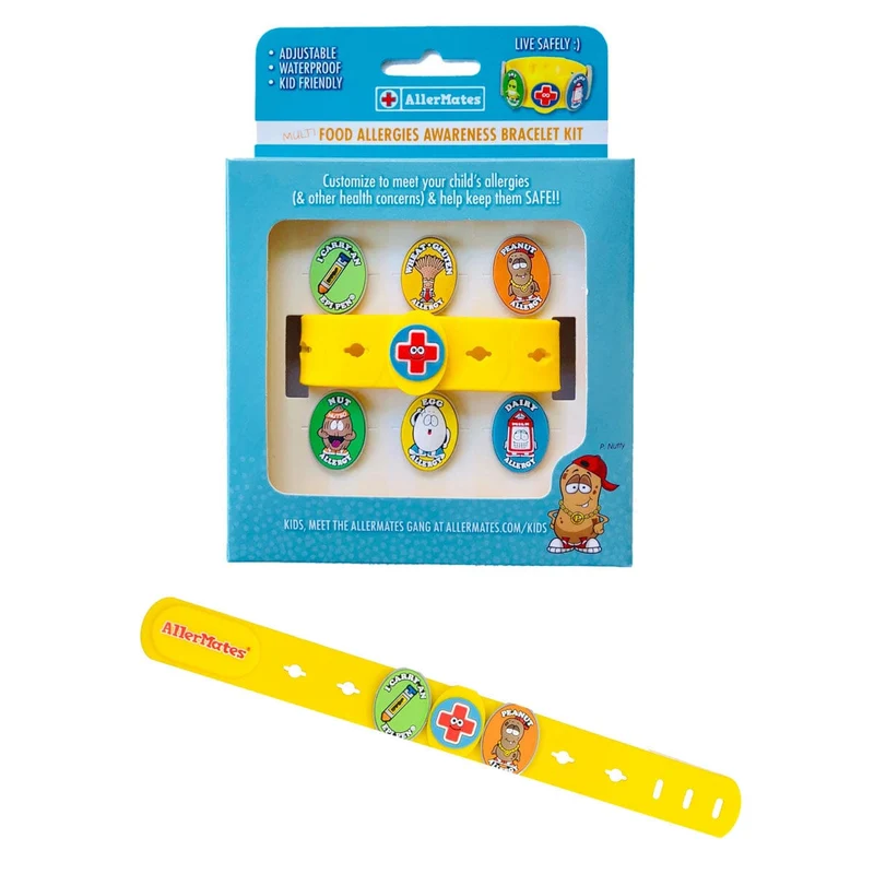 Allermate Multi Food Allergy Awareness Charm Bracelet Kit, Child