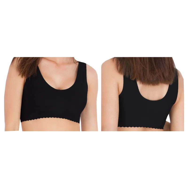 Caden Belly Bandit® Anti Bra, Scoop Neck, Large, Black