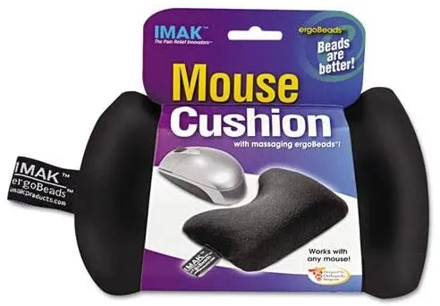 IMAK Mouse Wrist Cushion with Massaging Ergobeads, Black