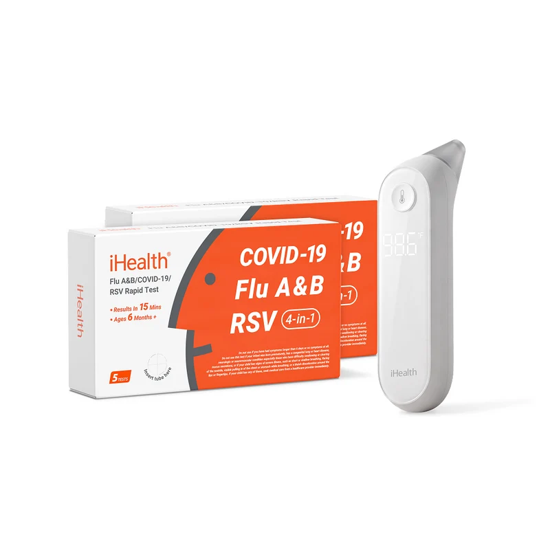 4-in-1 Family Pack (10 Tests) and PT5 Ear Thermometer Bundle