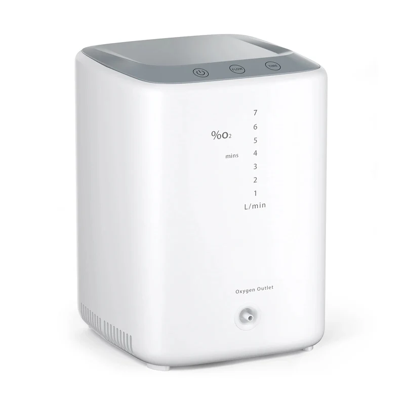 Concentrateur d'Oxygène à Débit Continu Réglable jusqu'à 7L/min pour Oxygénothérapie à Domicile
