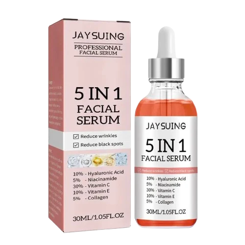 Sérum Visage 5 en 1 : Hyaluronique, Niacinamide, Vitamine C et E & Collagène
