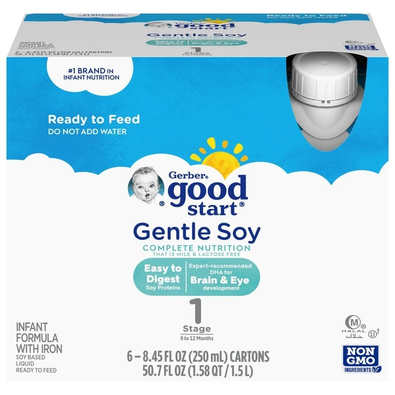 Gerber Good Start Gentle Soy Ready-to-Feed, Tetra Pack, 8.45 fl oz
