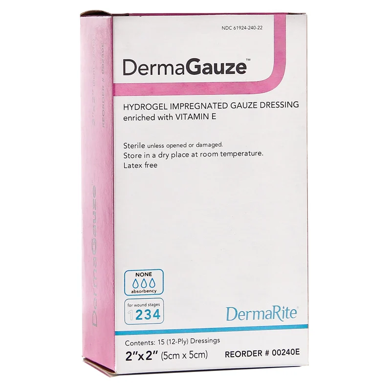 DermaGauze Hydrogel Impregnated Dressing, 2" x 2"