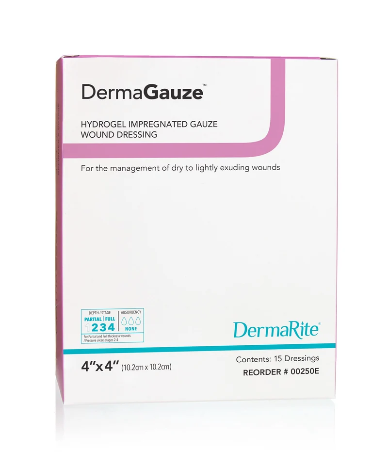DermaGauze Hydrogel Impregnated Dressing 4" x 4"