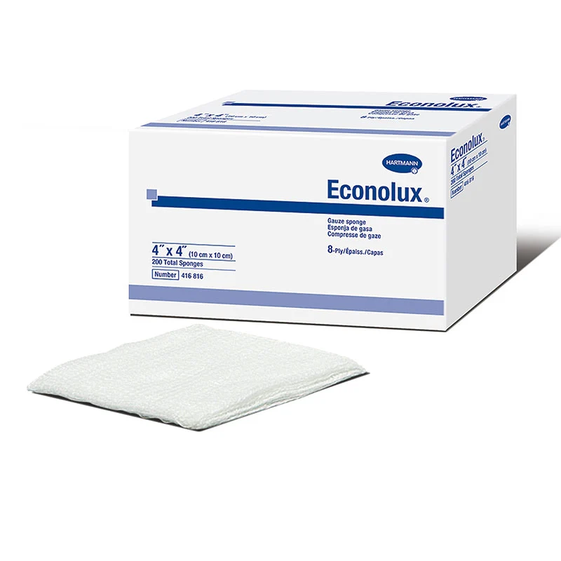 Econolux Gauze Sponges, 4" x 4", 8-Ply, Non-Sterile – Hartmann-Conco