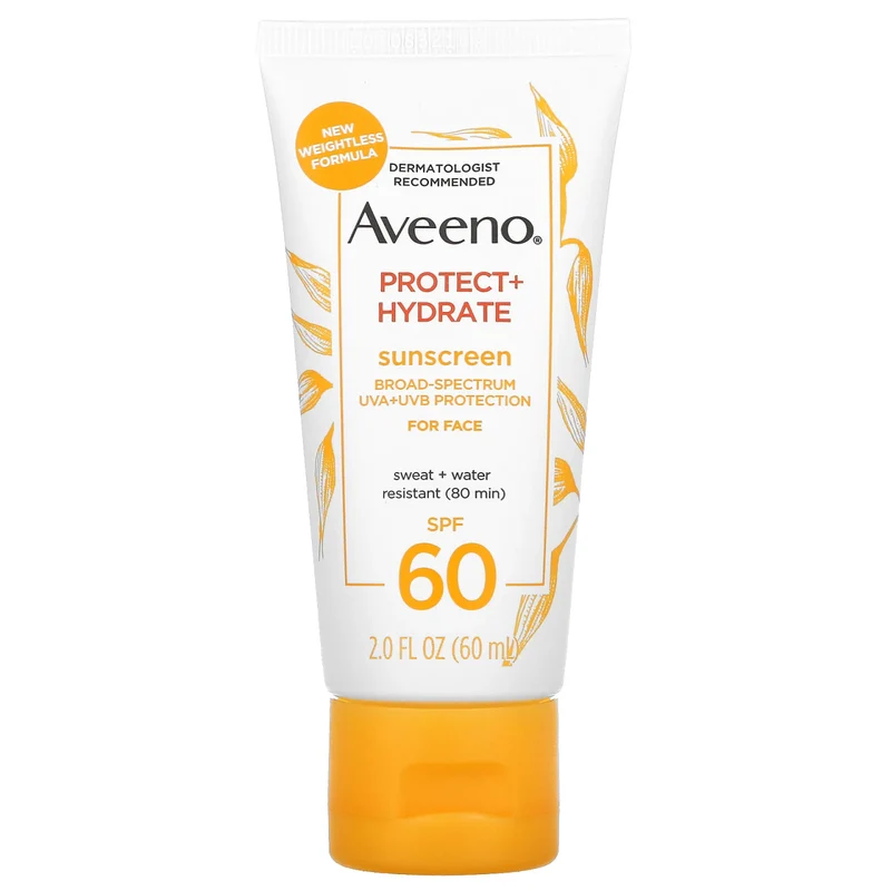 Aveeno Protect + Hydrate Sunscreen Face Lotion, SPF 60, 2 oz