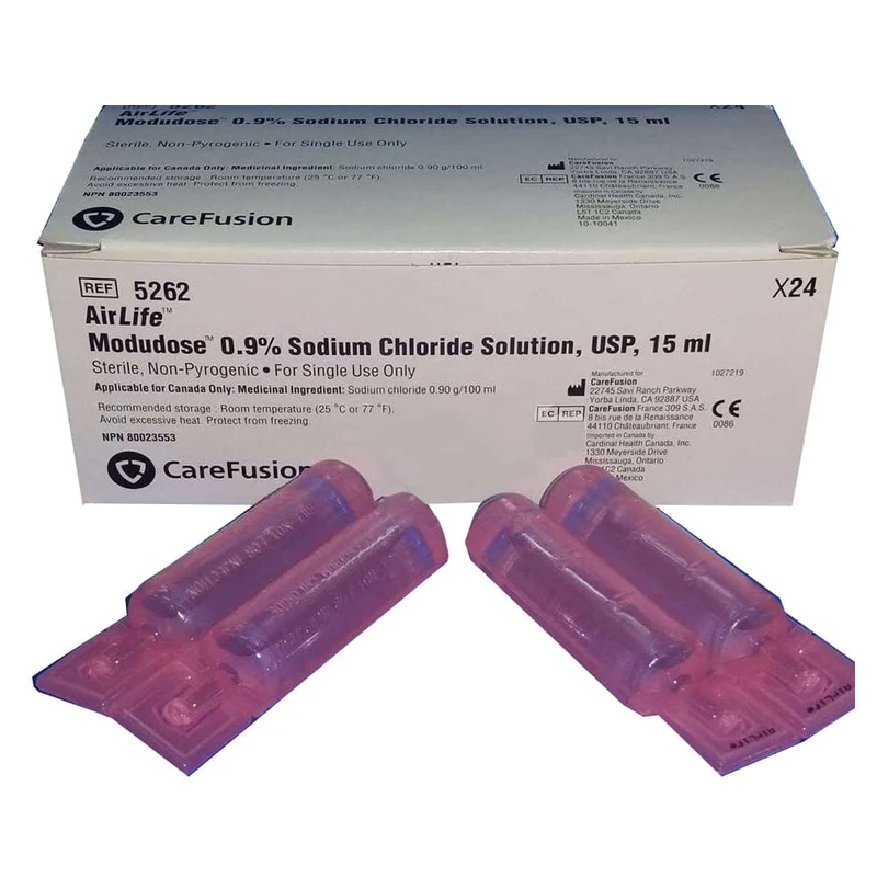 CareFusion AirLife™ Modudose® Unit Dose Saline 15mL 0.9% Inhalation, Sterile