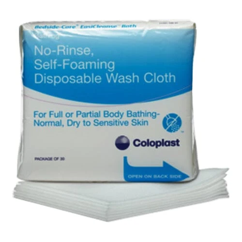 Coloplast Bedside-Care® EasiCleanse™ Bath Wash Cloth, No-Rinse, Self-Foaming, Disposable