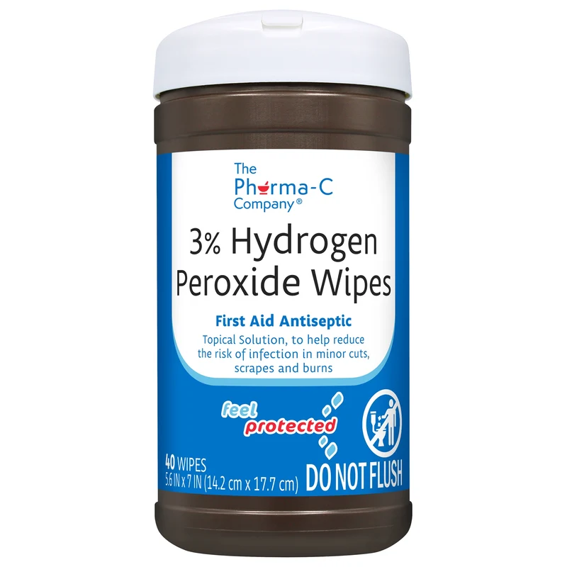 Kleen Test Pharma-C-Wipes™ 3% Hydrogen Peroxide First Aid Wipe