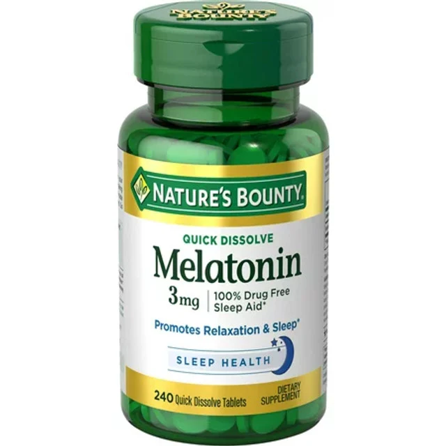 Nature's Bounty Melatonin Quick Dissolve Tablets, 3mg, 240 ct