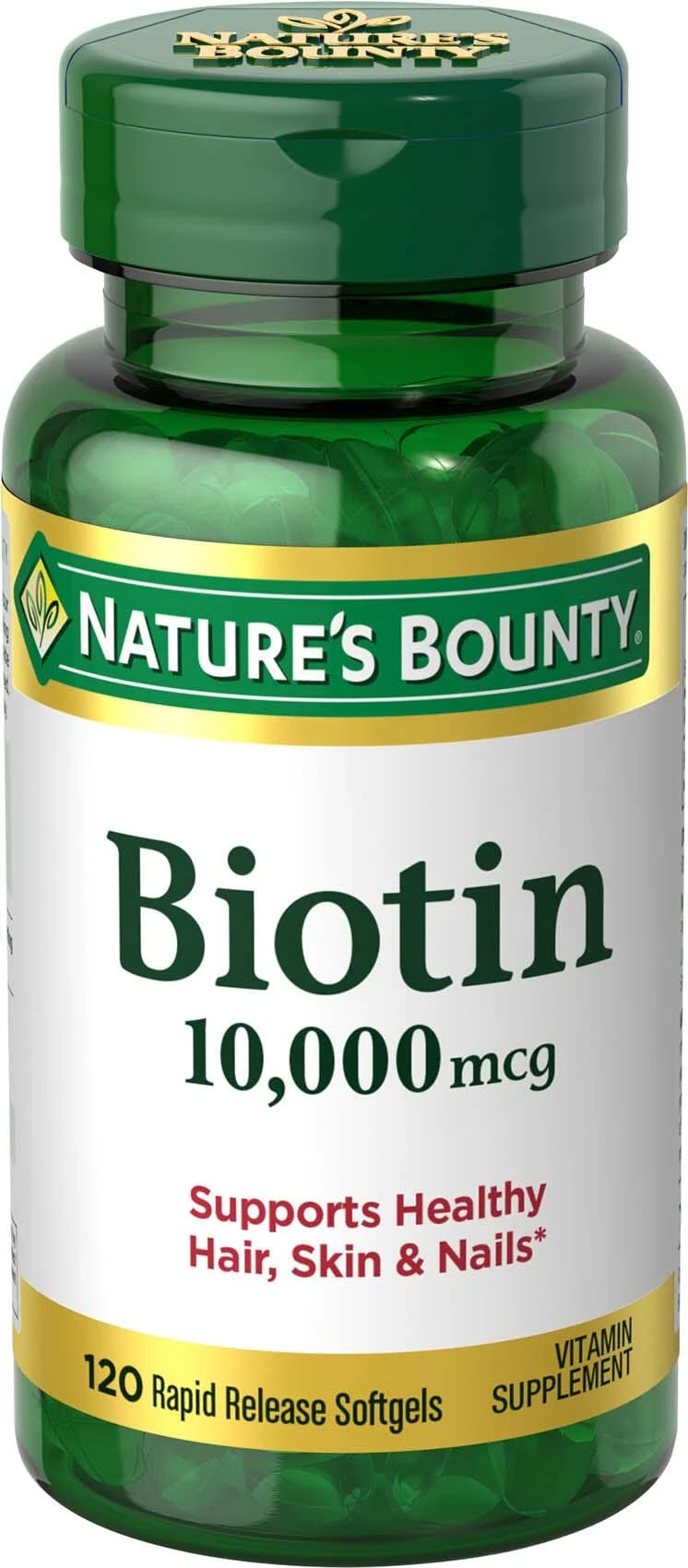 Nature's Bounty Biotin Softgels, 10,000mcg, 120 ct