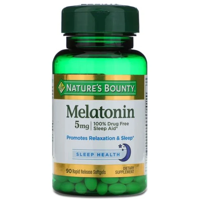 Nature's Bounty Melatonin Softgels, 5mg, 90 ct