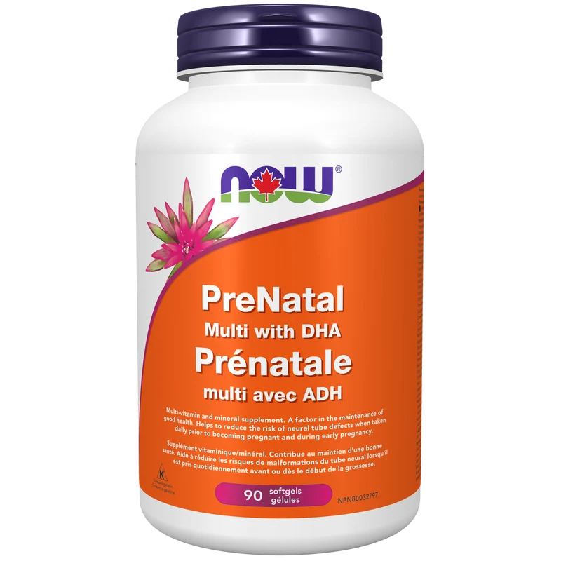 NOW Foods Pre-Natal Multivitamin with DHA Softgels, 180 ct