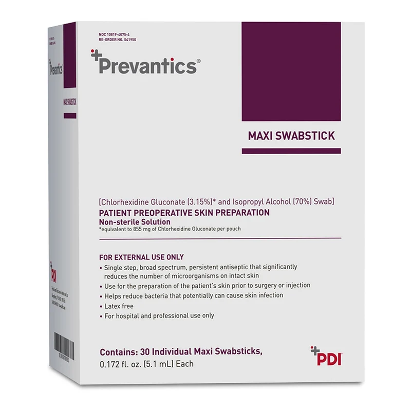 Prevantics CHG/IPA Skin Antiseptic Maxi Swabstick