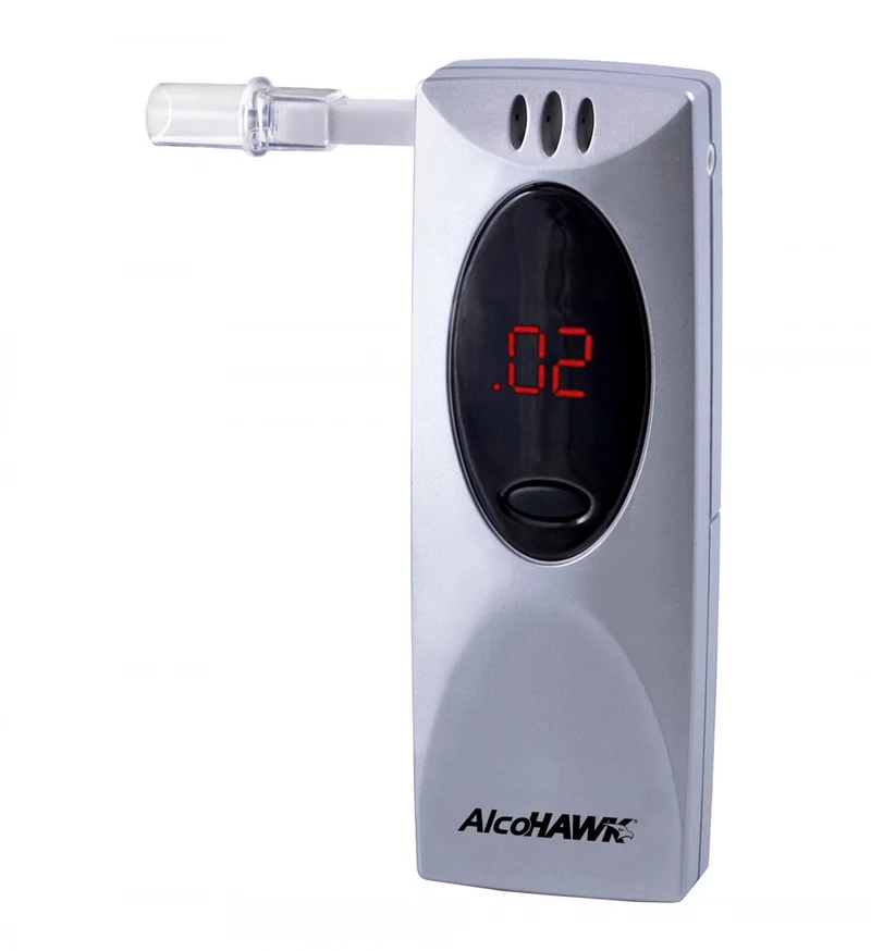 Quest Slim Breathalyzer Digital Breath Alcohol Tester 4-1/2" L x 3/4" W x 1-5/8" H, Pre-Calibrated