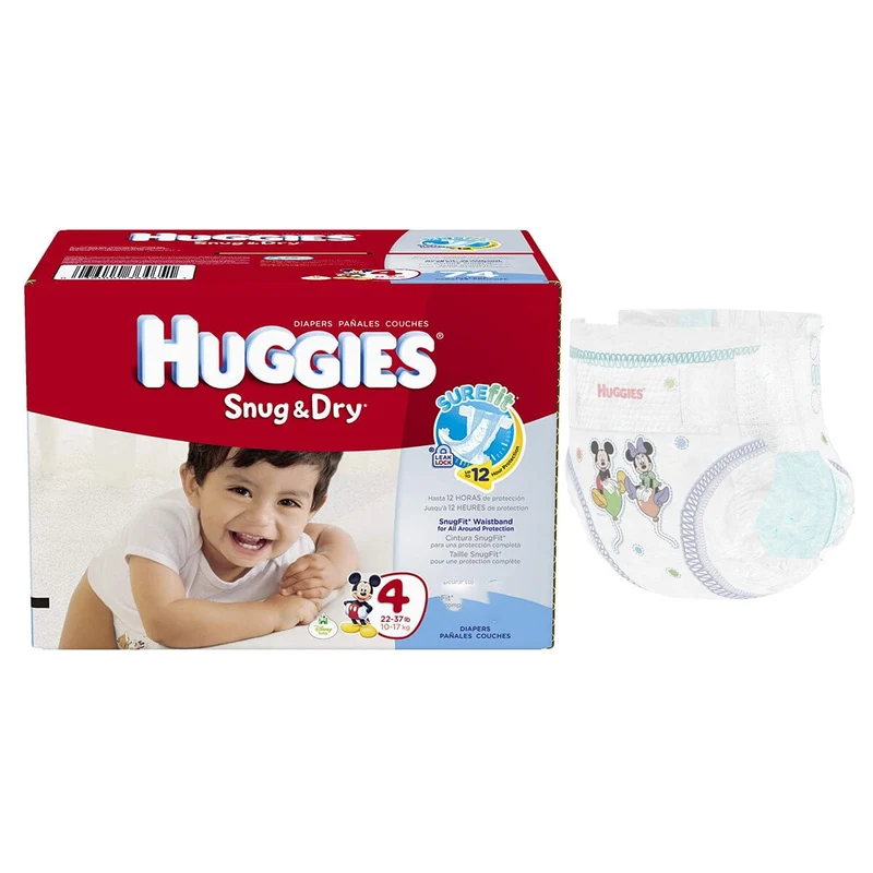Kimberly Clark Huggies® Snug and Dry™ Baby Diaper, Size 4, Big Pack, 66 Count
