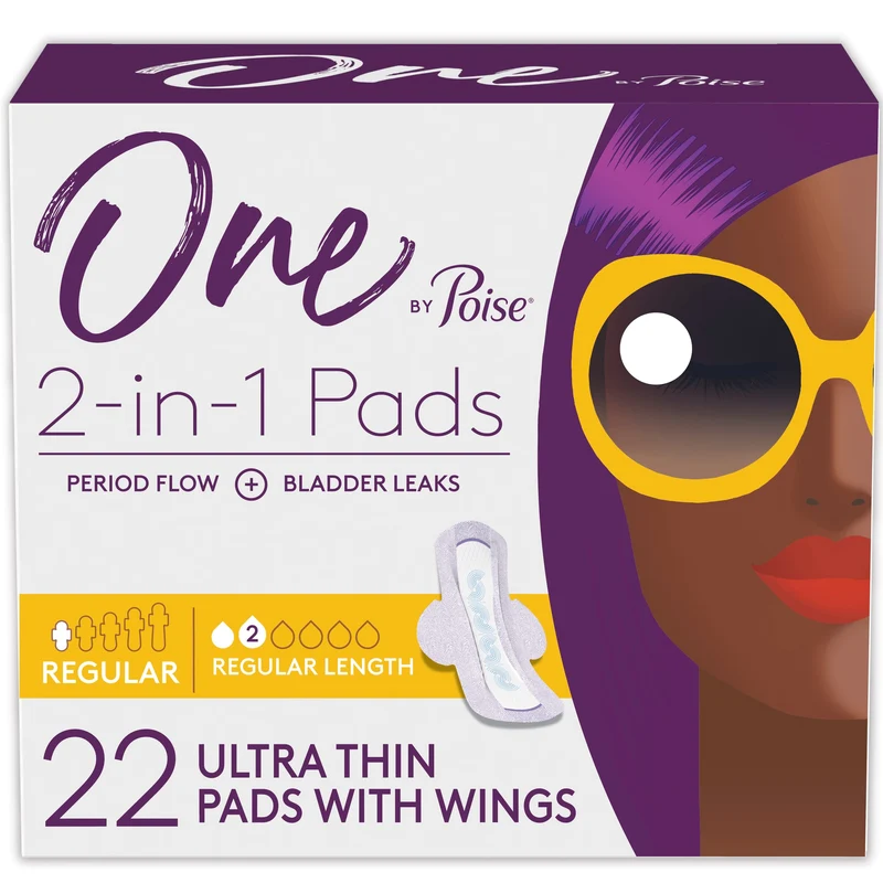 One by Poise Supreme Ultrathin Regular Wing Pad, 22 ct
