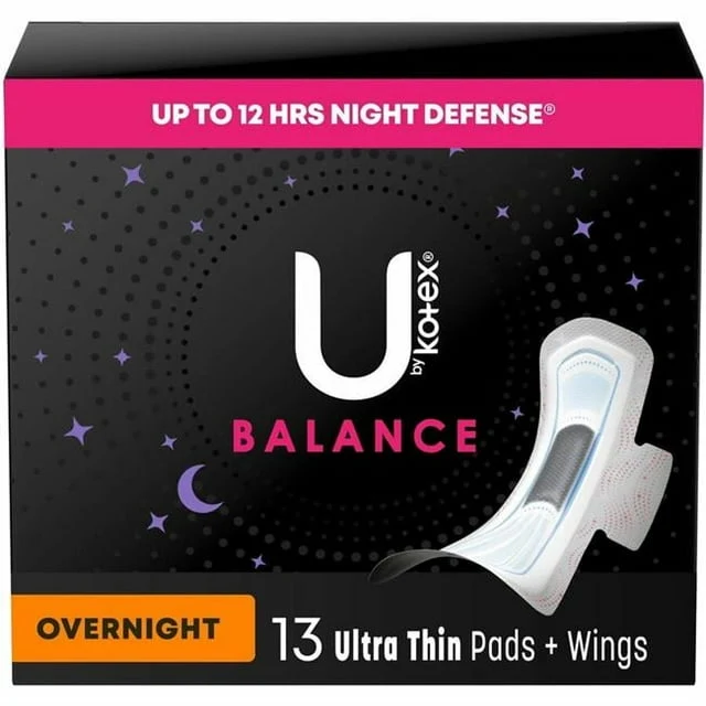 U by Kotex Premium Ultra Thin Overnight Wing Pad
