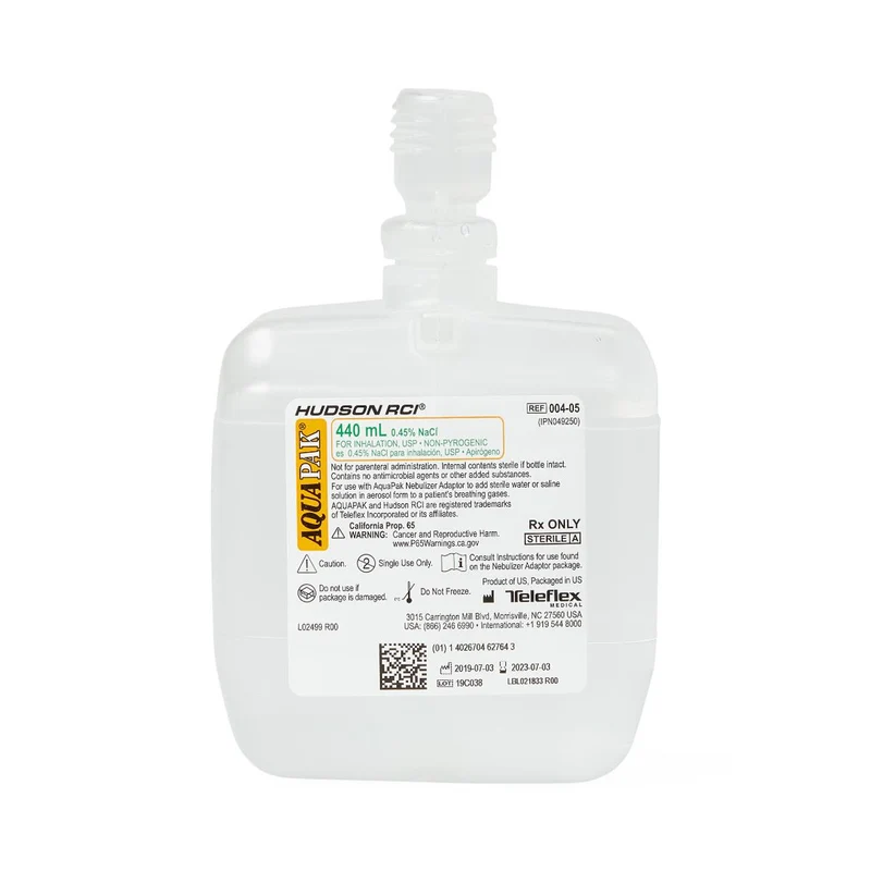 Aquapak Prefilled Nebulizer, 440 mL, with 0.45% Saline