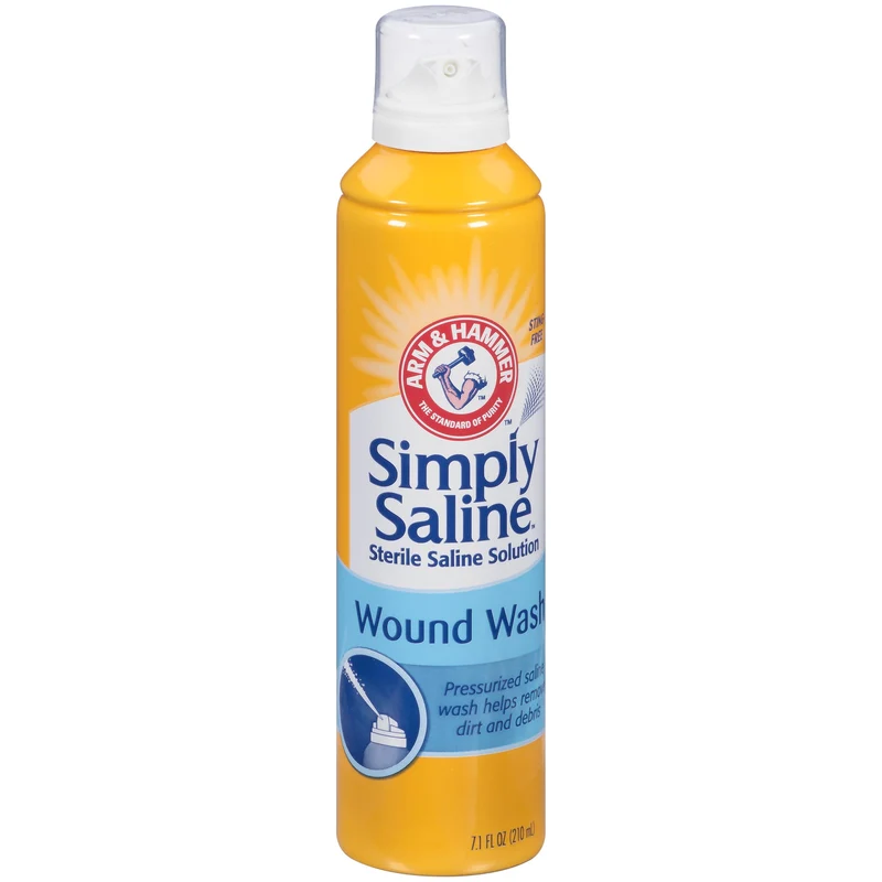 Church & Dwight Simply Sterile Wound Wash Saline 7Oz, 210cc, No burning