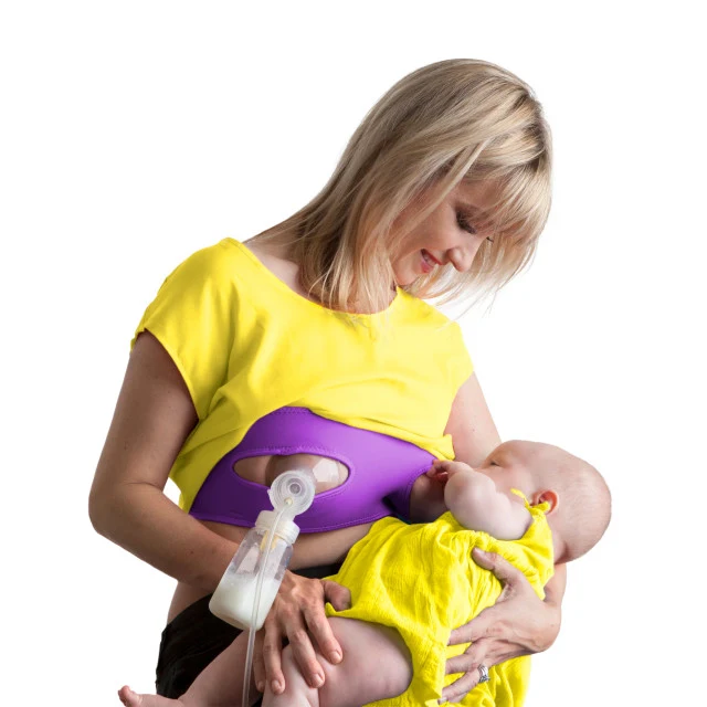 LaVie Pump Strap Hands-Free Pumping & Nursing Bra, Purple