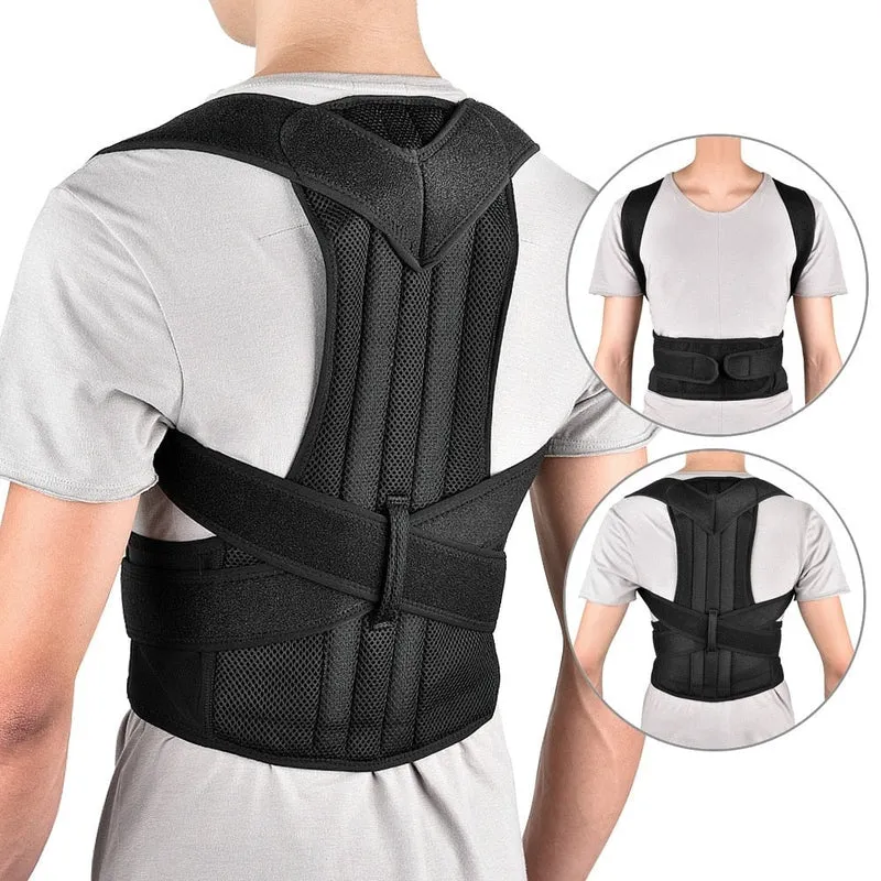 Unisex Adjustable Fabric Posture Corrector | Comfortable Ergonomic Back Support