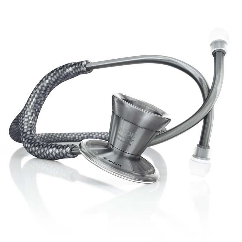 ProCardial® Titane - Stéthoscope de Cardiologie Adulte - Zeus - Fibre de Carbone /Metalika avec Étui