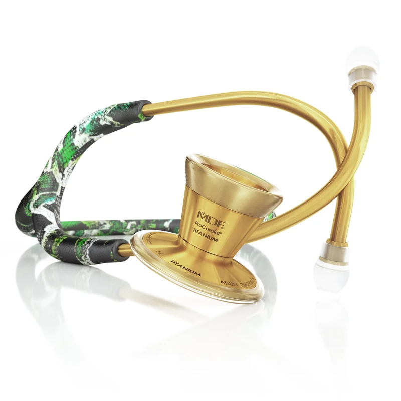 ProCardial® Titane - Stéthoscope de Cardiologie Adulte - LoSace / Or avec Étui