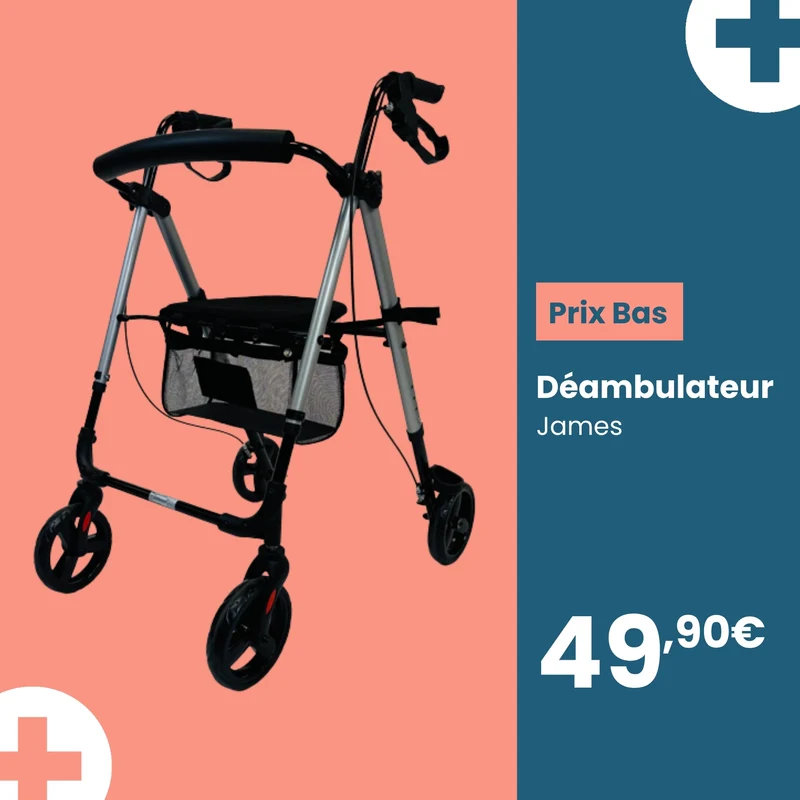 Déambulateur 4 roues - (James)
