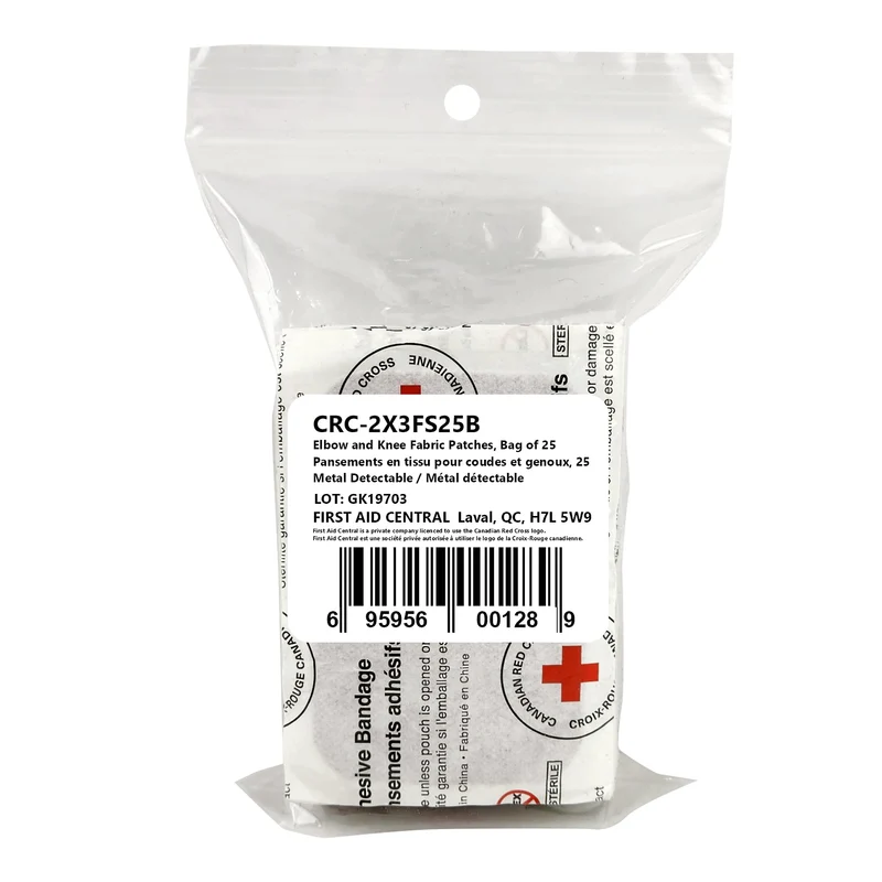 Bandage en tissu - Patch 2" x 3" (qualité alimentaire) 25/sac
