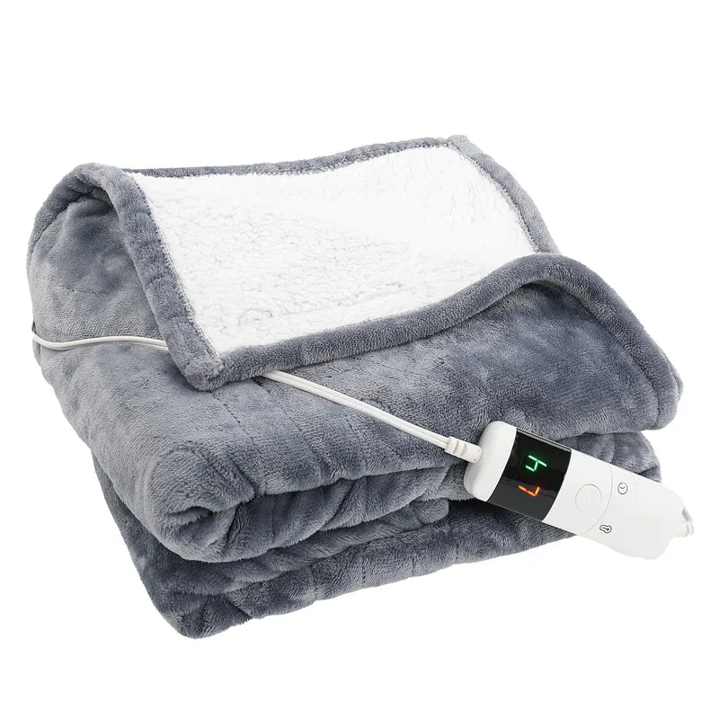 Heated Throw Flannel and Sherpa