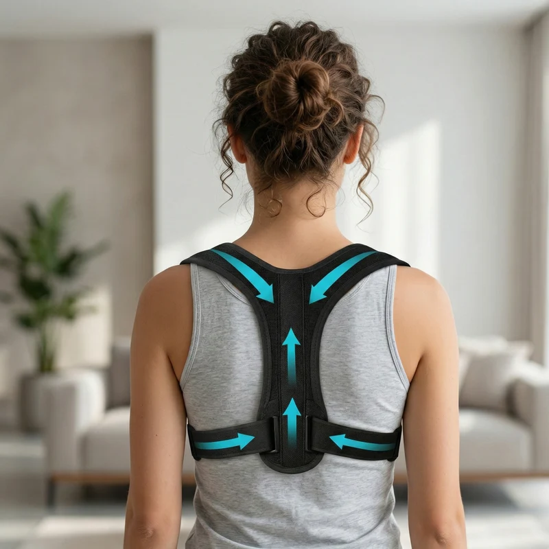 Unisex Soft Fabric Posture Corrector | Invisible Ergonomic Back Support for Daily Comfort