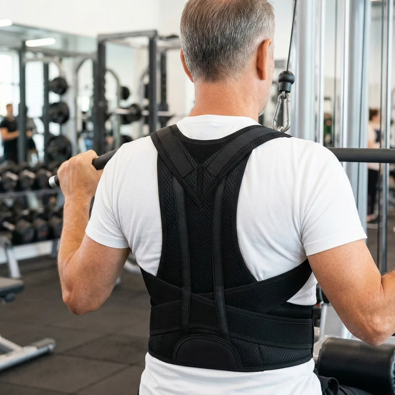 Unisex Adjustable Fabric Posture Brace | Comfortable Back Support for Improved Alignment