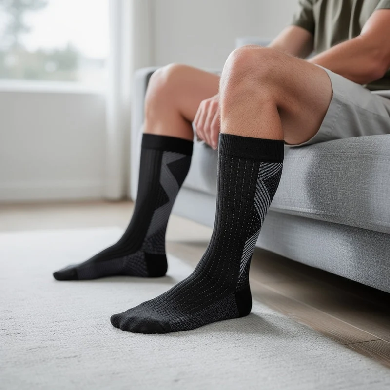 Unisex Breathable Nano-Fiber Compression Socks | Targeted Support for Pain Relief