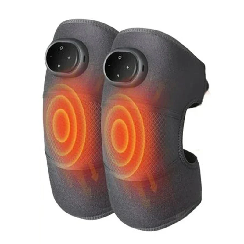 Unisex Soft Fabric Electric Knee Massager | Adjustable Heating Vibration Comfort Device